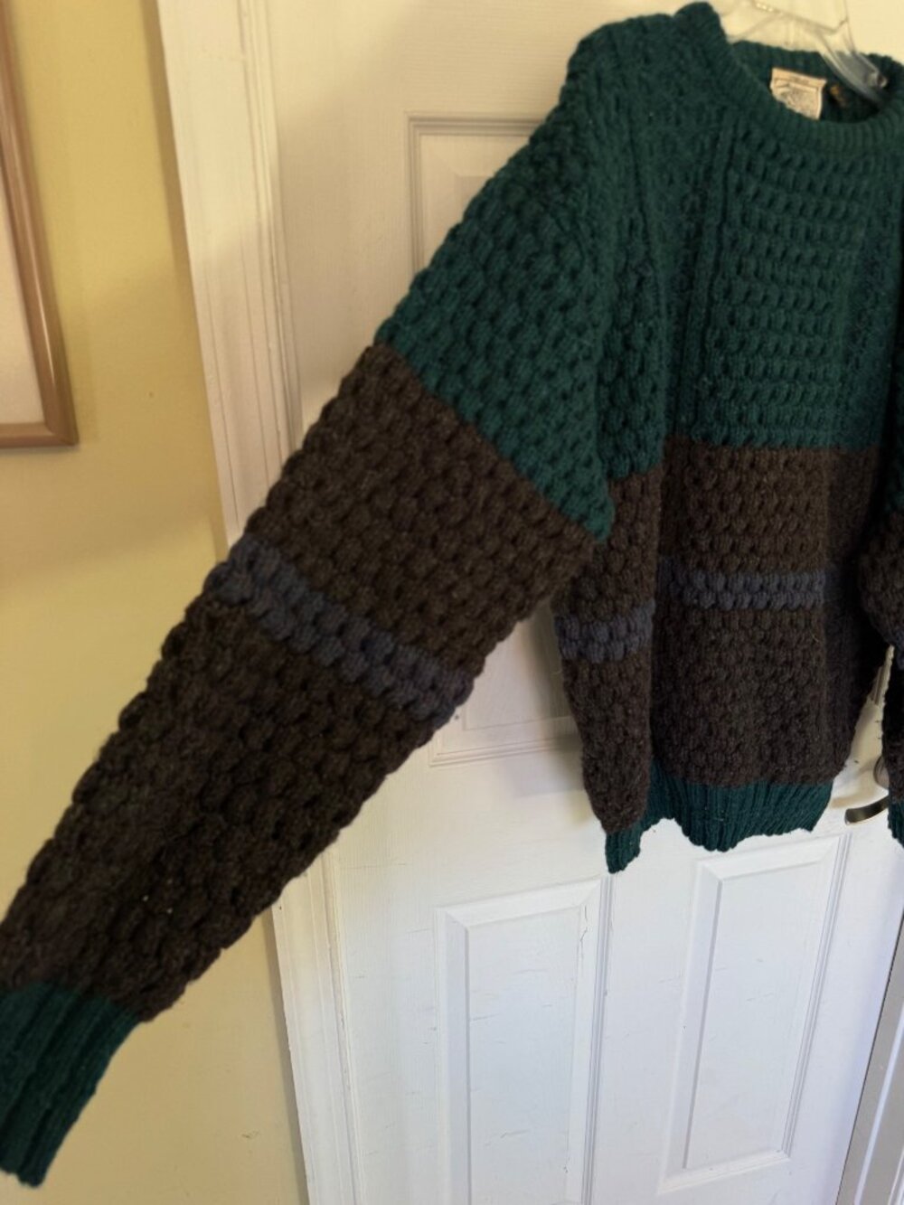 Vintage 90's Donegal II Hand Loomed In Ireland Knit Long Sleeve Sweater Medium - Picture 4 of 7